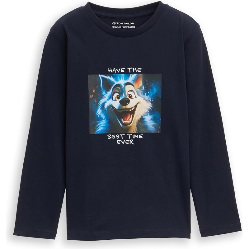 TOM TAILOR Tričko modrá / námornícka modrá / biela 66383426