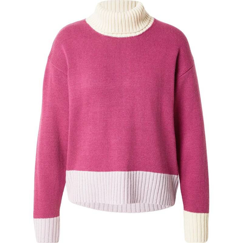 UNITED COLORS OF BENETTON Sveter krémová / orchideová / biela 66383559