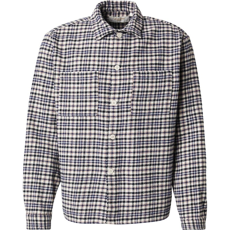 JACK & JONES Košeľa JORBLEECKER námornícka modrá / mokka / čierna / 66383556