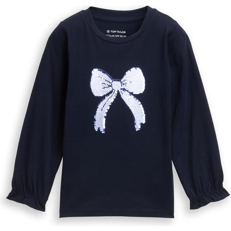 TOM TAILOR Tričko námornícka modrá / svetlomodrá / biela 66383647