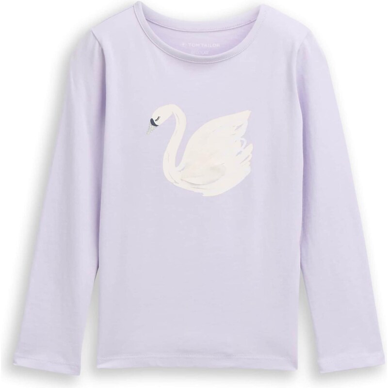 TOM TAILOR Tričko pastelovo fialová / strieborná / biela / biela ako 66383660