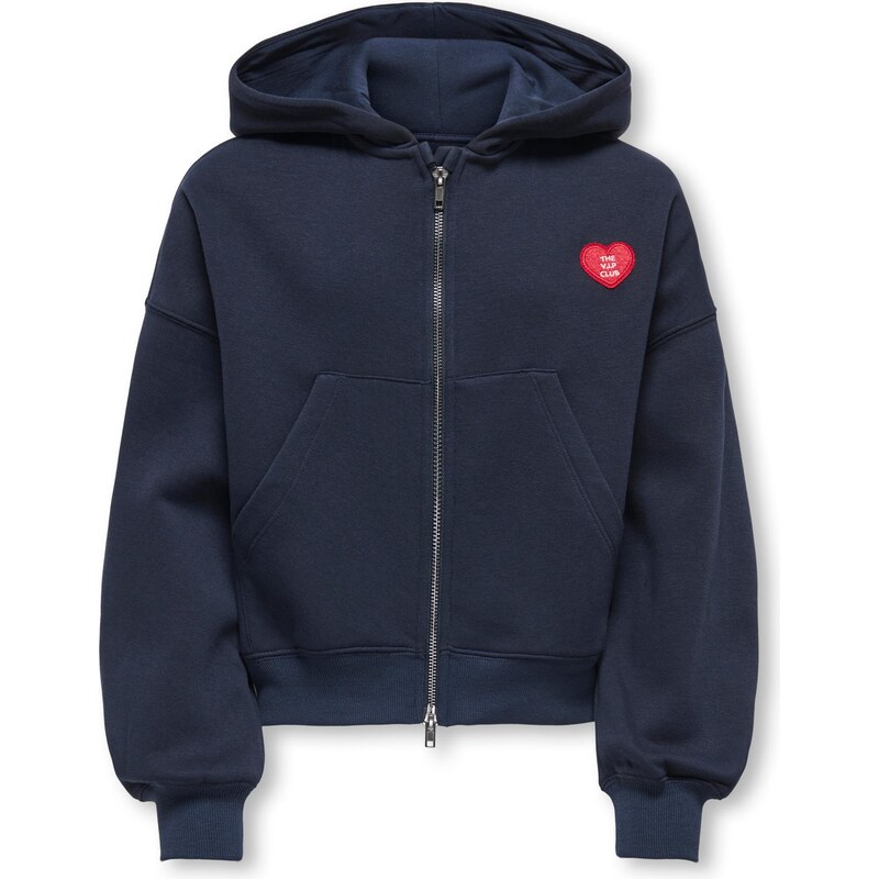 ONLY GIRLS Tepláková bunda KOGEVISA tmavomodrá / jasne červená / biela 66383689