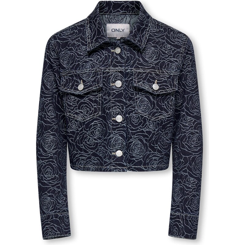 ONLY GIRLS Prechodná bunda KOGGIANNA tmavomodrá / biela 66383681