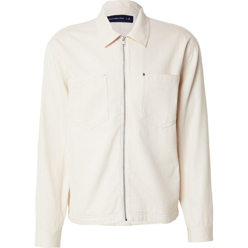 Abercrombie & Fitch Prechodná bunda biela ako vlna 66383704