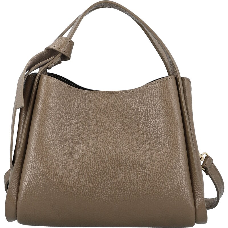 Dámska kožená kabelka do ruky taupe - Delami Vera Pelle Mija taupe 66403301