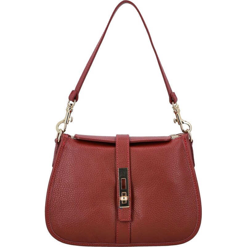 Dámska kabelka na rameno tmavo červená - Delami Vera Pelle Heloise 66403339