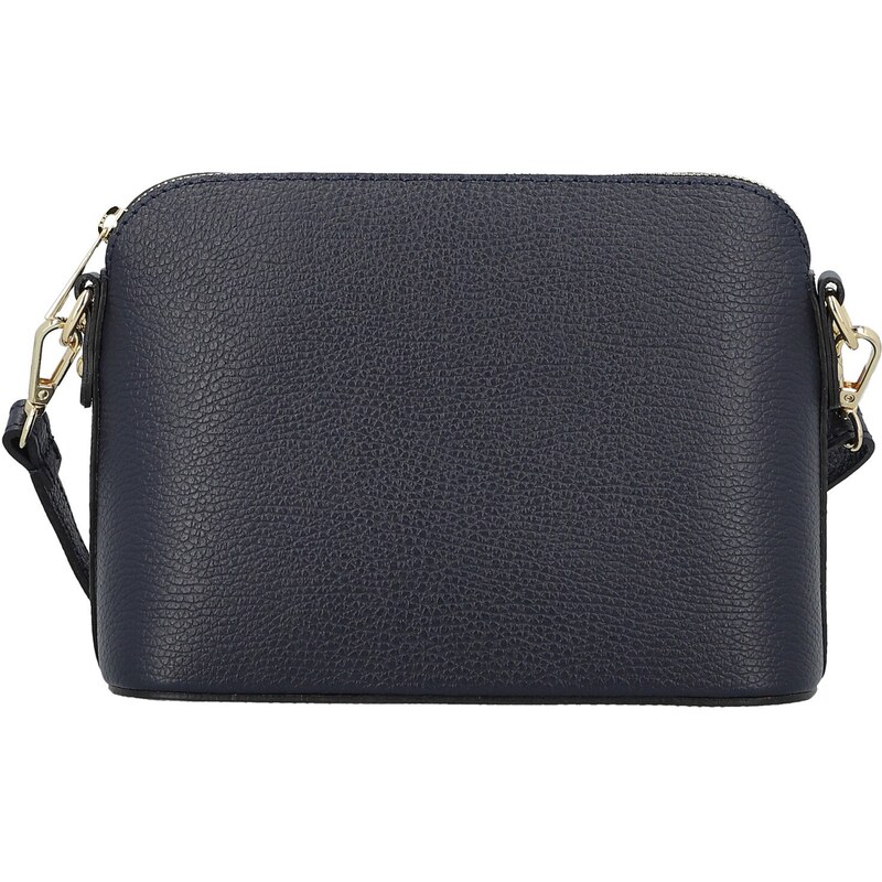 Dámska kožená crossbody kabelka tmavo modrá - Delami Vera Pelle 66455077