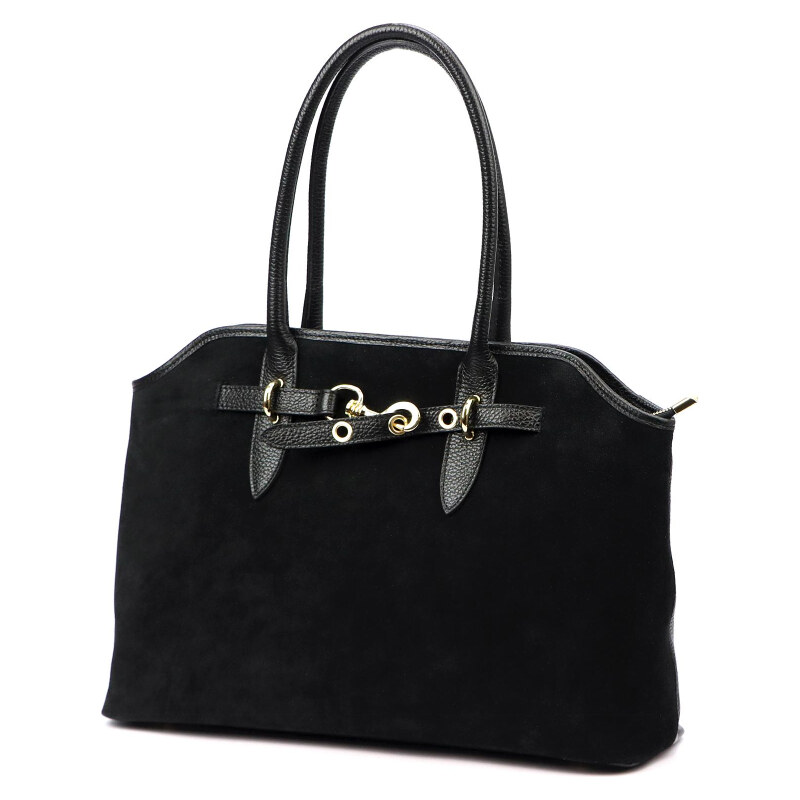 Kožená kabelka Luka čierna KZ2260065 66389380