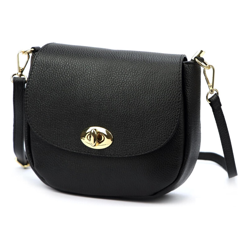 Kožená kabelka Luka čierna KZ2260071 66389377