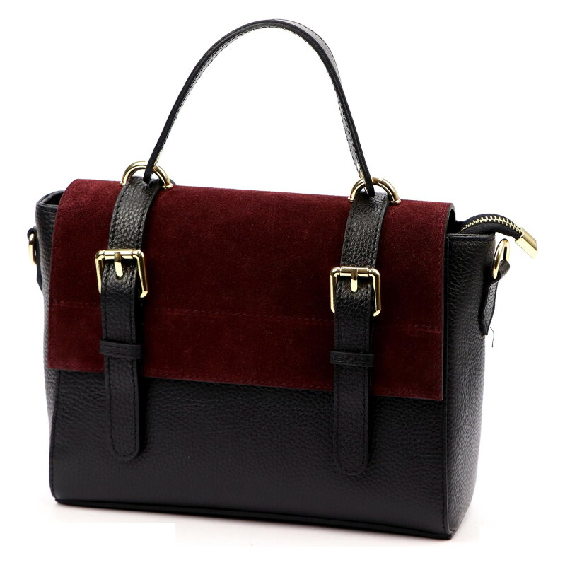 Kožená kabelka Luka čierna KZ2260051 66389381