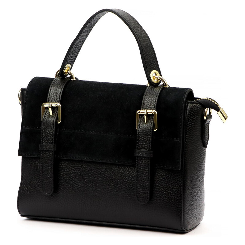 Kožená kabelka Luka čierna KZ2260048 66389386