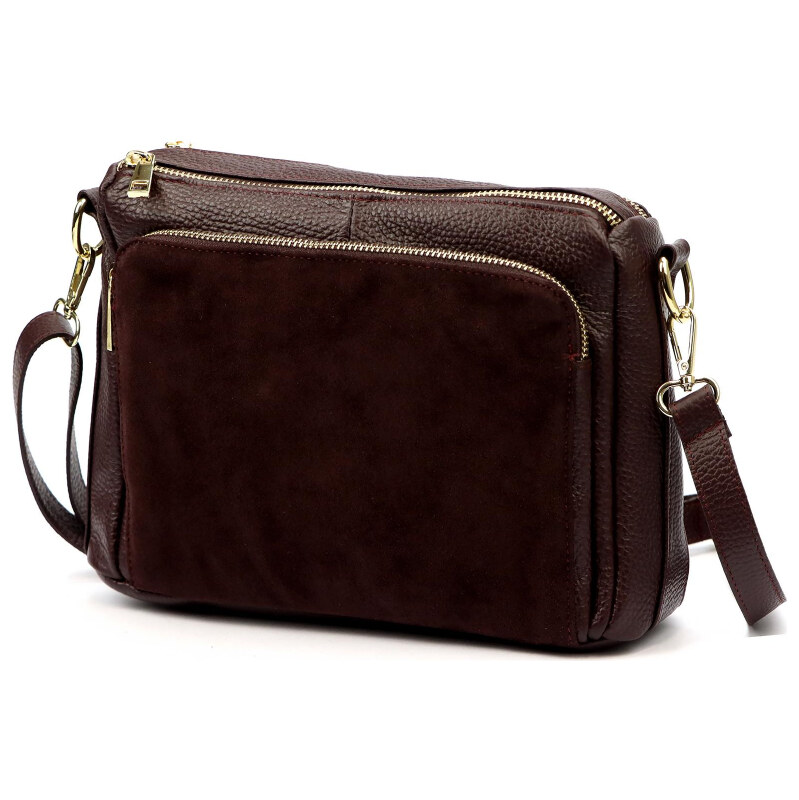 Kožená kabelka Luka hnedá KZ2259617 66389393