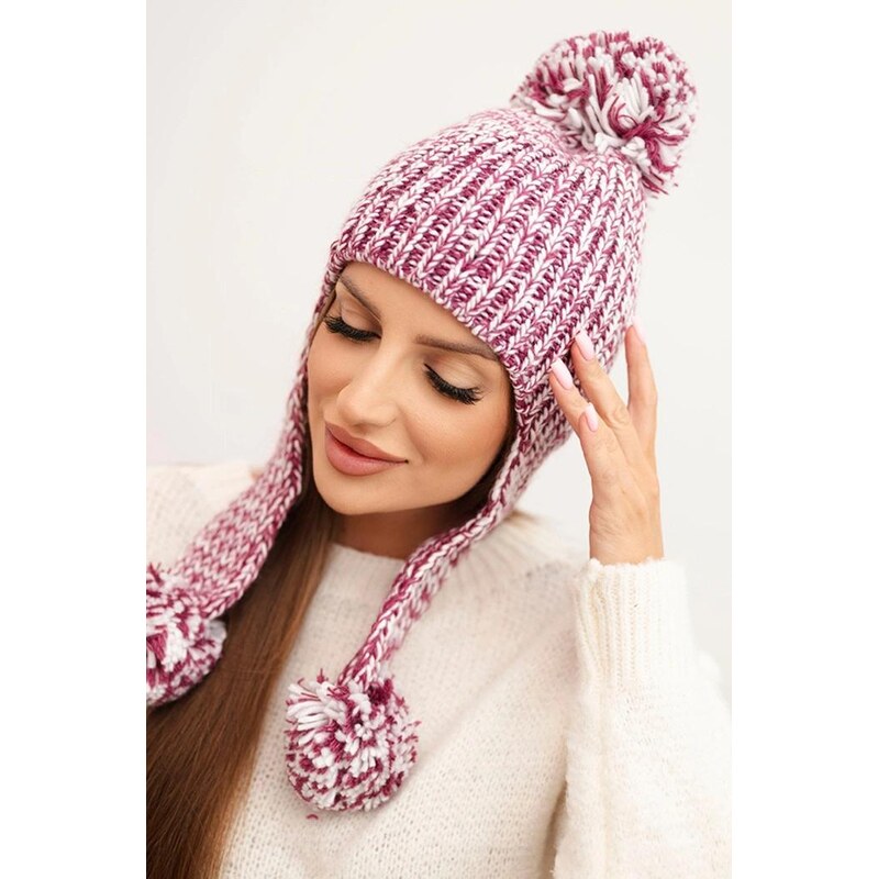 MladaModa Dámska čiapka s dlhými ušami Emma K343 fialová 66389714