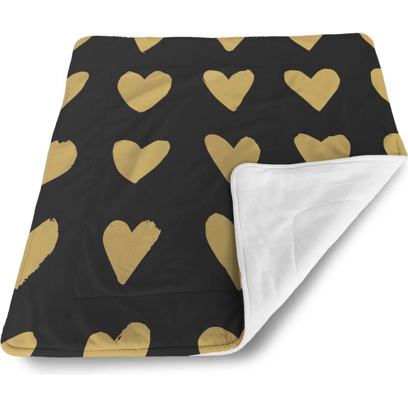 Sablio Dětská Deka pre bábätko Zlaté srdiečka 60374954