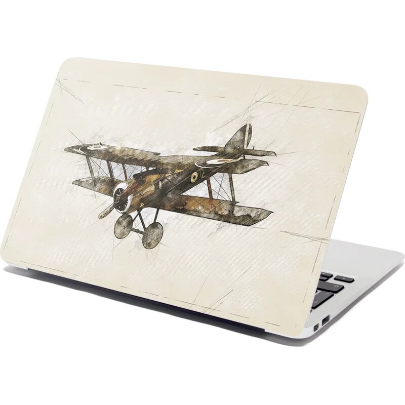 Sablio Samolepka na notebook Historický dvojplošník Vintage 65112482