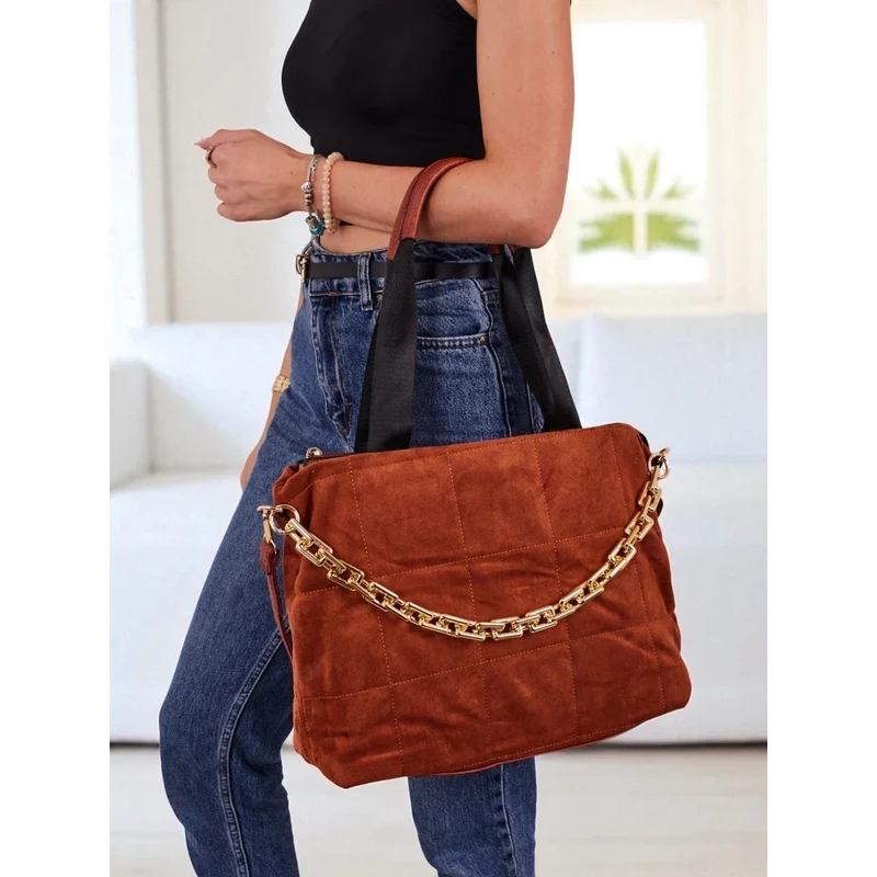 Resti Womens shopper bag eco + suede Azure Veil 66394858