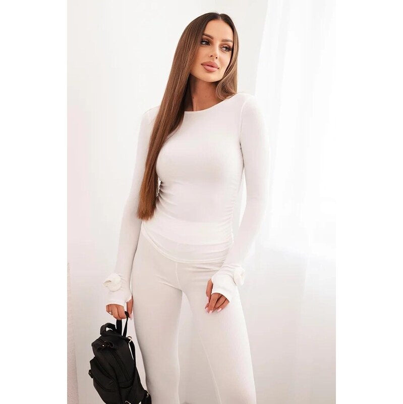 MladaModa Komplet blúzky a legín z vrúbkovanej viskózy model 0333 67908199