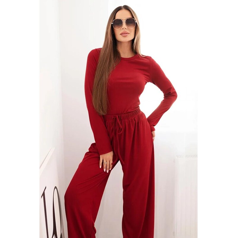 MladaModa Viskózový komplet blúzky a širokých nohavíc model 0298 67908206