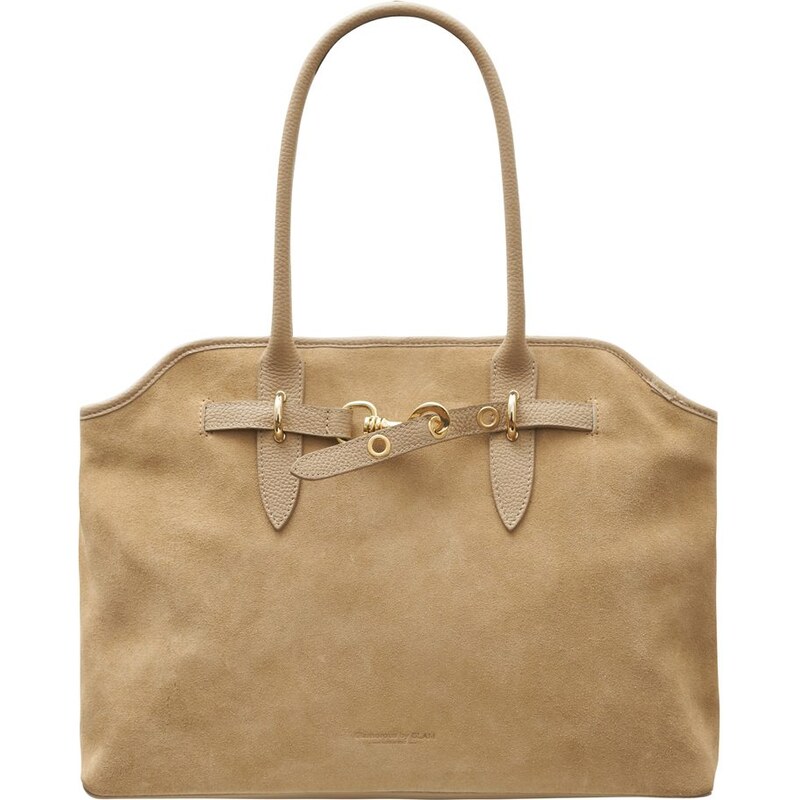 Glamorous by GLAM Kabelka z broušené kůže přes rameno béžová 66397760