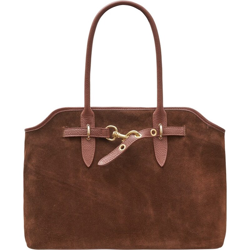 Glamorous by GLAM Kabelka z broušené kůže přes rameno hnědá 66397764