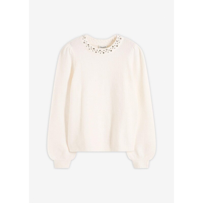 bonprix Pulóver, farba biela 66398239