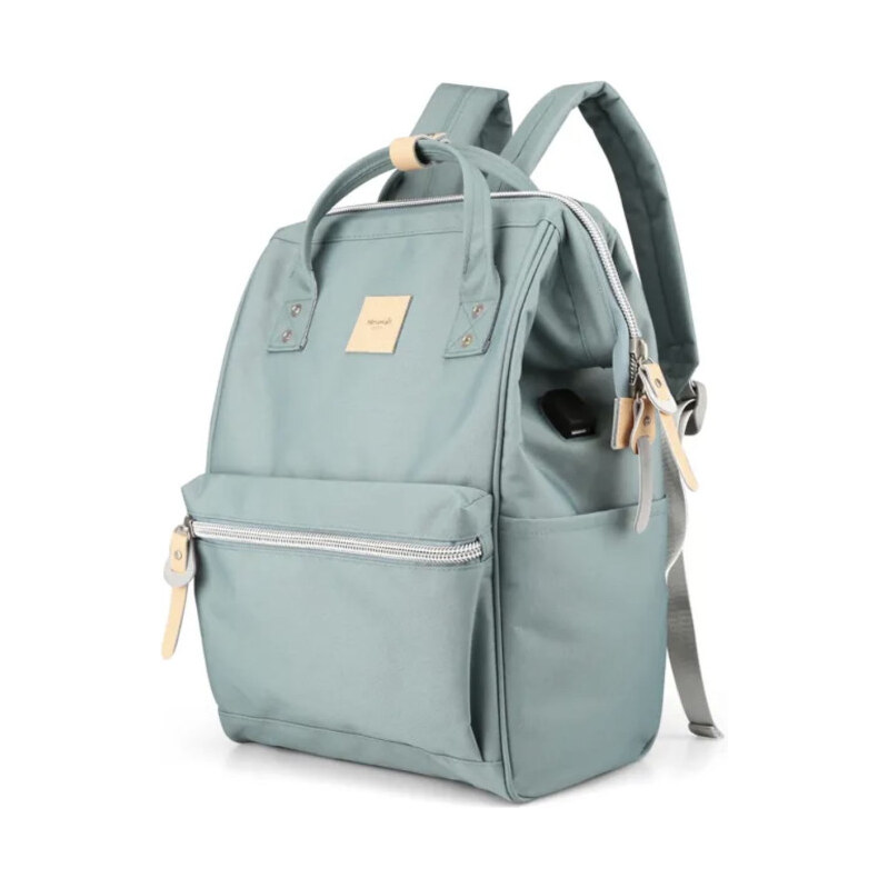 Himawari dámsky batoh s USB port Turner Zelený 19L 65227453