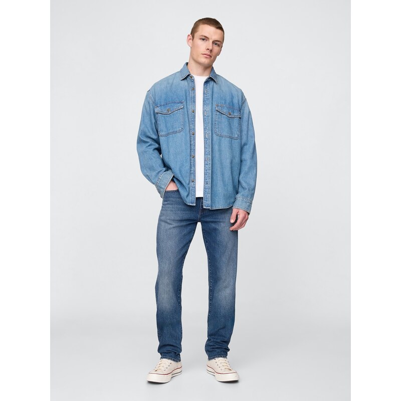 Modré pánske rifle slim straight faded medium GAP 64769579