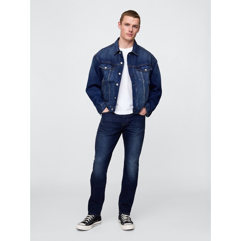 Modré pánske rifle slim straight worn GAP 64769630