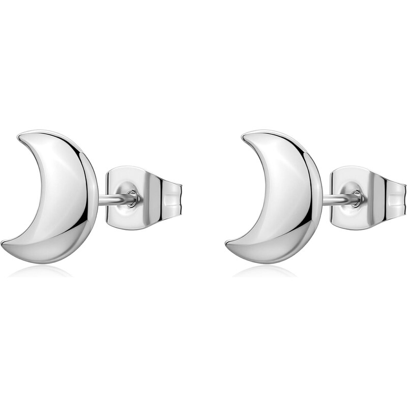 SAgapõ Oceľové náušnice v tvare polmesiaca CLICK SCK298 66584729