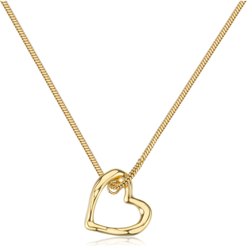 SAgapõ Pozlátený náhrdelník so srdiečkom Emotion SMO04 66588210