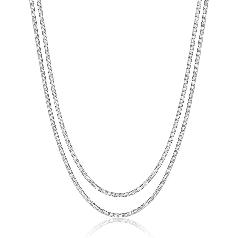 SAgapõ Dvojitý luxusný náhrdelník z ocele Hádok Chunky SHK110 66595307