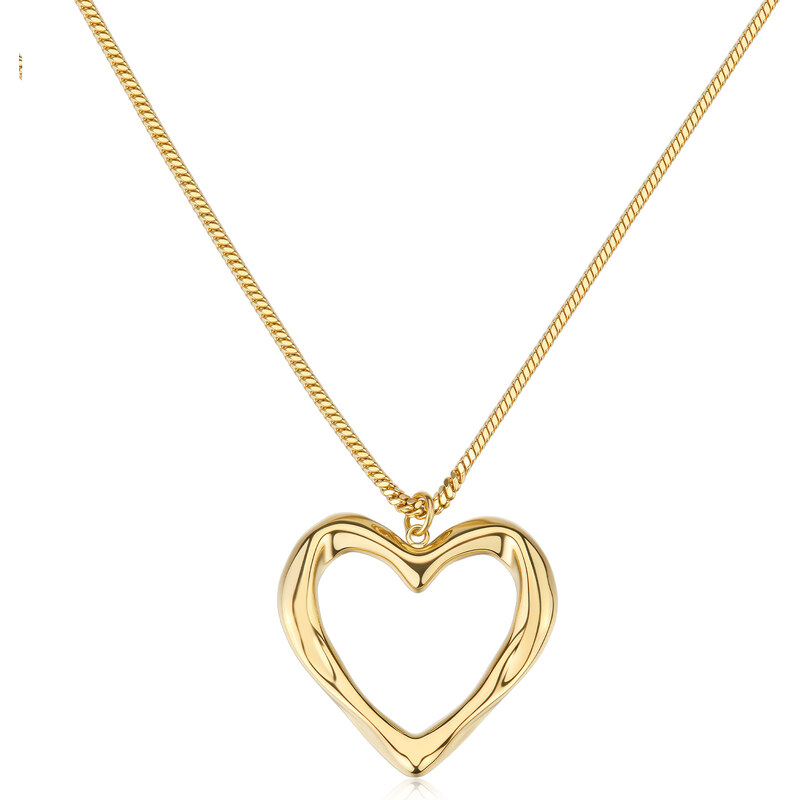 SAgapõ Pozlátený náhrdelník so srdiečkom Emotion SMO02 66588377