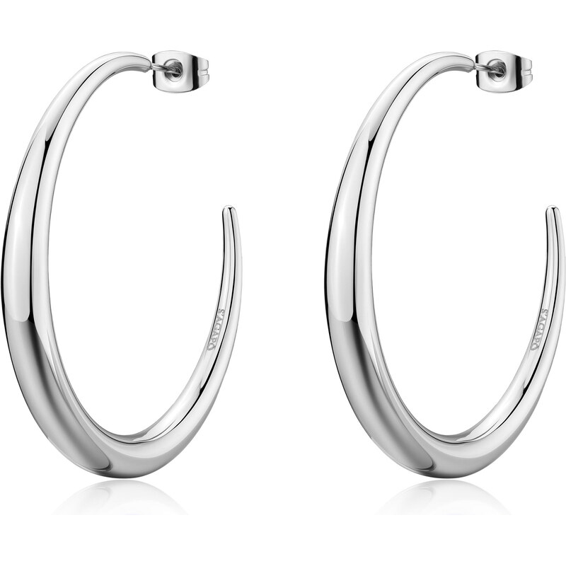 SAgapõ Módne oceľové kruhové náušnice Chunky SHK120 66585256