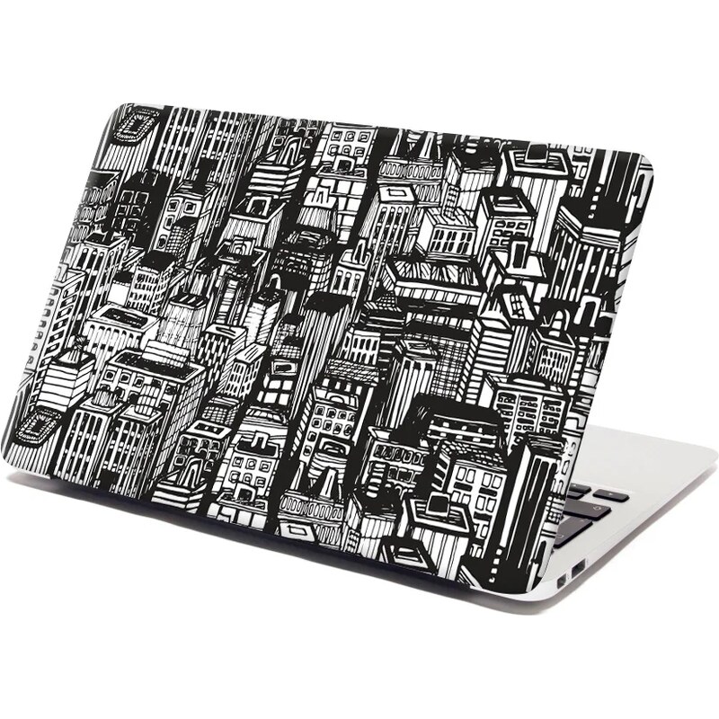 Sablio Samolepka na notebook Kreslené mrakodrapy 65099754