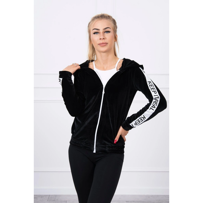 Kesi Zamatová mikina s kapucňou čierna 66421719