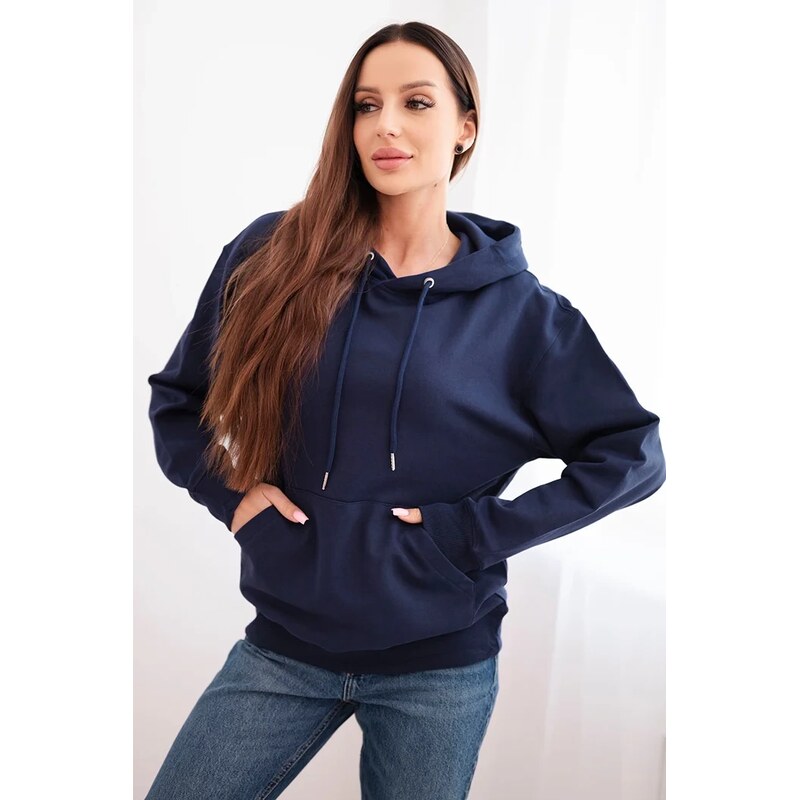 Kesi Dámska mikina s kapucňou a klokaním vreckom z bavlny camelová 67510642