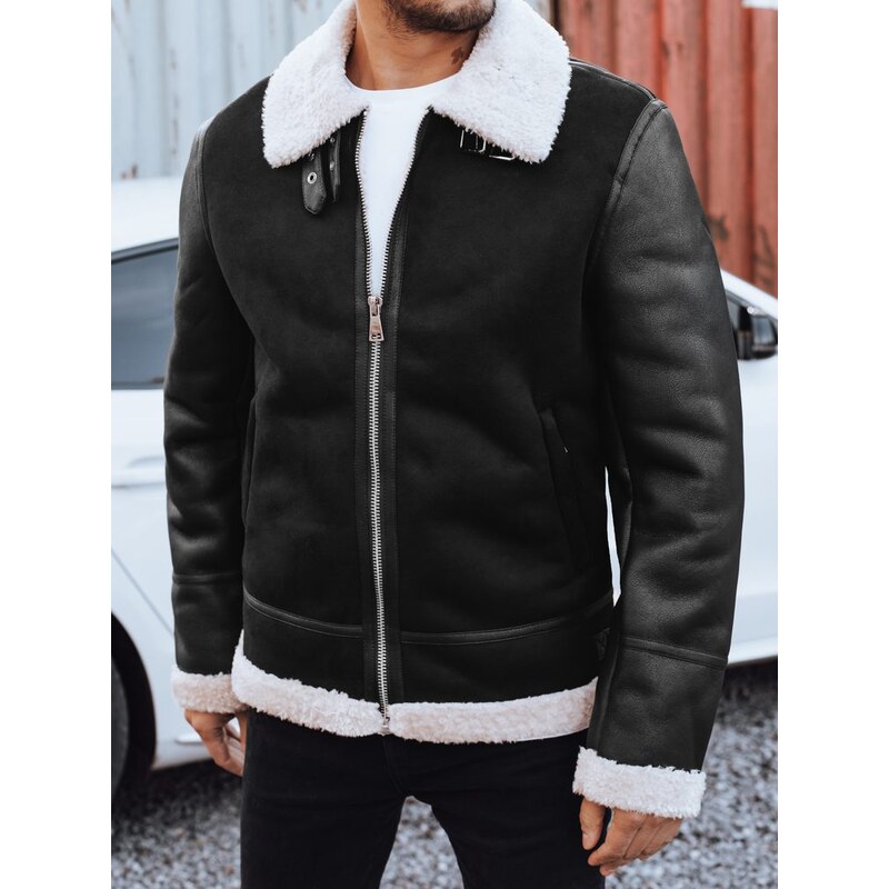 Dstreet Pánska teplá bunda na zimu s podšívkou z ovčej vlny 66410104