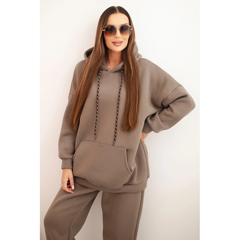 Kesi Dámsky teplákový komplet zateplený z bavlny s kapucí 66807034