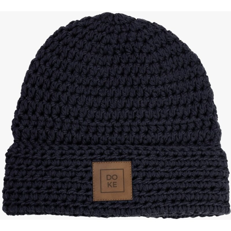 DOKE Merino háčkovaná čiapka Luke black pre mužov 66453857