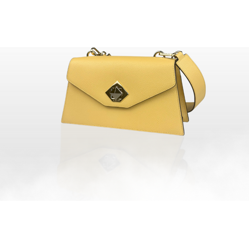 CROMIA MINA kožená kabelka – horčicovo žltá 66421055