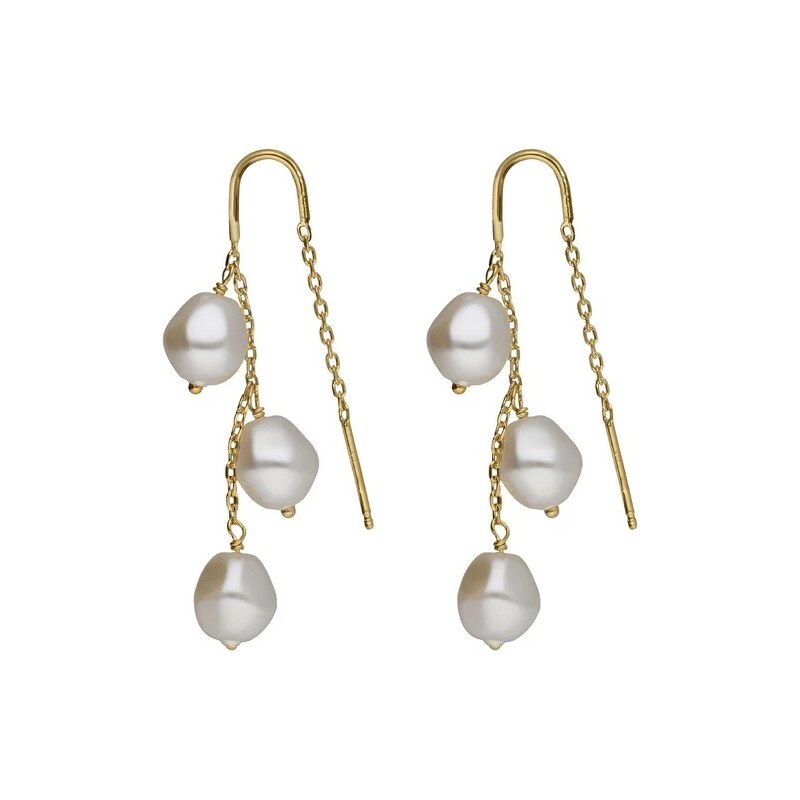 Victoria Cruz Visiace pozlátené náušnice s perlami Sera A5561-00DT 66580608