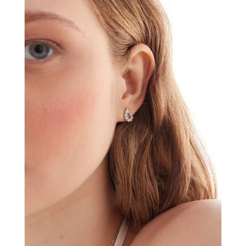 Victoria Cruz Strieborné náušnice s kryštálmi Teardrop Lieve A5533 66589808