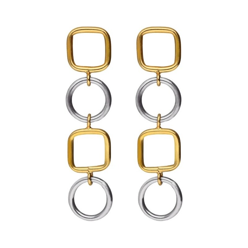 Victoria Cruz Visiace bicolor náušnice zo striebra Nivola A5507-BT 66594604