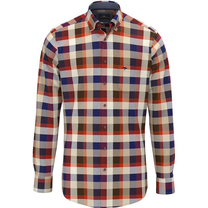 Pánska červená károvaná flanelová košeľa FYNCH-HATTON 66421458