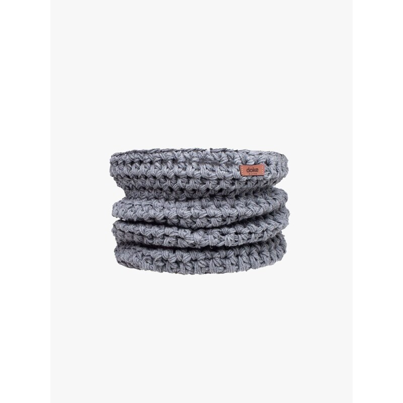 DOKE Merino háčkovaný nákrčník medium grey pre mužov 66453865