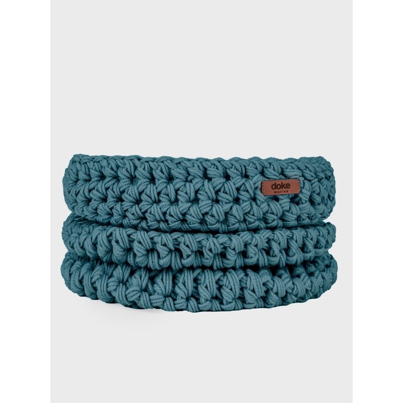 DOKE Merino háčkovaný nákrčník Aqua pre mužov 66453864