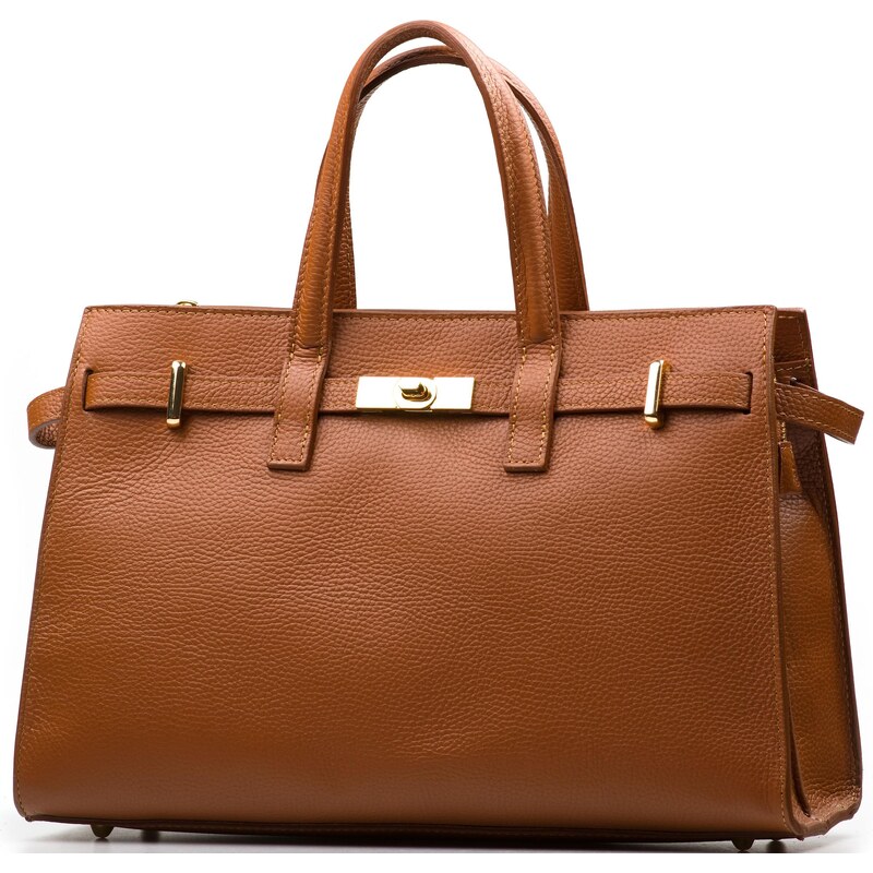 Blaire Kožená kabelka Matilde koňakovo hnedá 64987778