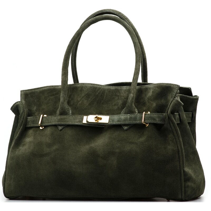 Blaire Kožená kabelka Selma olivovo zelená 66421897