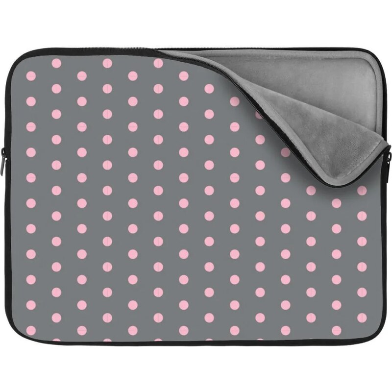 Sablio Obal na notebook Ružové bodky na šedej 65426963