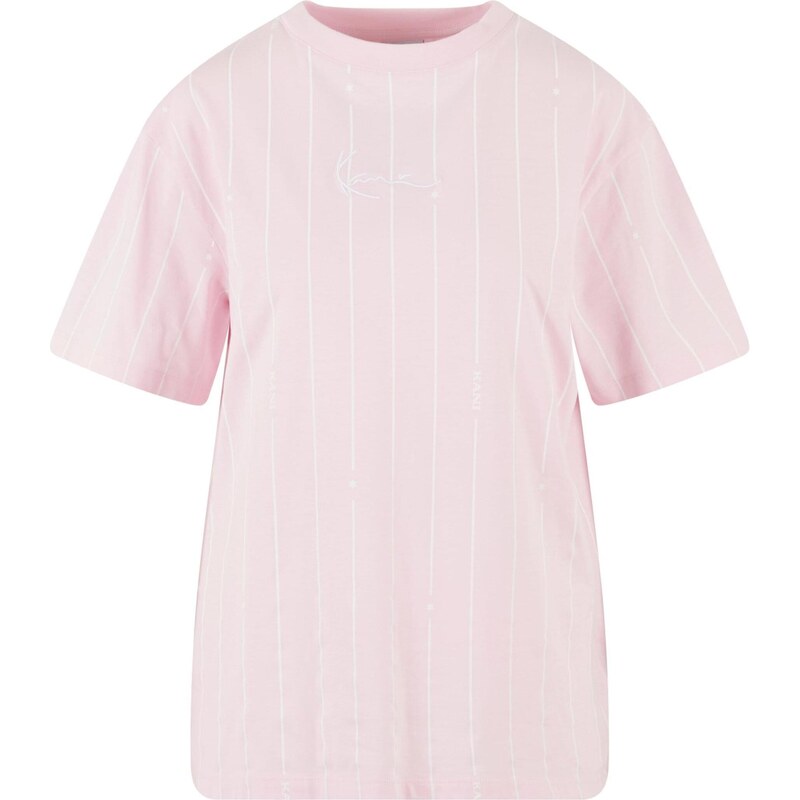 Karl Kani Tričko Signature Pinstripe Os pastelovo ružová / biela 66427208